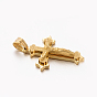 Easter Theme New Gift 201 Stainless Steel Crucifix Cross Pendants, For Easter, 33x23x7mm, Hole: 5x7mm
