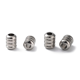 303 Stainless Steel Beads, Grooved Column