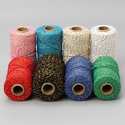 Cordón de algodón redondo de 100m., cordón decorativo para envolver regalos