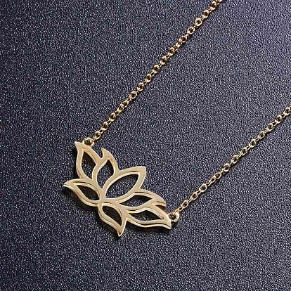 SHEGRACE Vogue Design 925 Sterling Silver Pendant Necklace, Real 18K Gold Plated, with Lotus Flower Pendant(Chain Extenders Random Style)