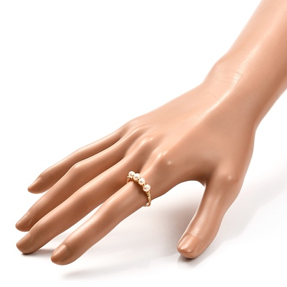 Кольца с натуральным пресноводным жемчугом для девушек и женщин, золотые латунные кольца