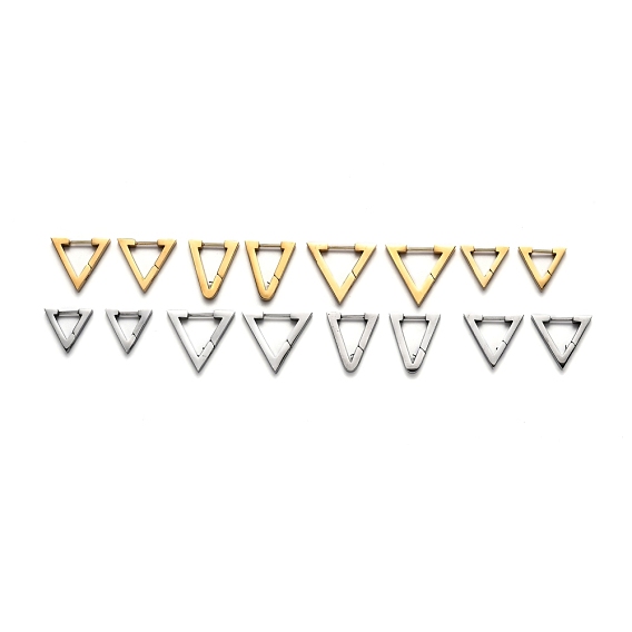 304 boucles d'oreilles triangle en acier inoxydable huggie hoop