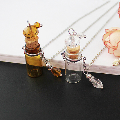 Glass Pendant Necklaces, for Necklace Making