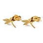 Ion Plating(IP) 304 Stainless Steel 3D Dragonfly Stud Earrings