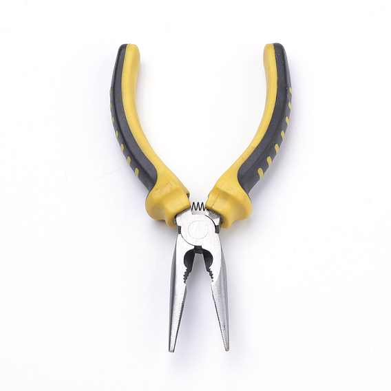 45# Carbon Steel Jewelry Pliers, Needle Nose Pliers, Chain Nose Pliers, Serrated Jaw and Wire Cutter, Polishing