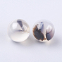 Natural Dendritic Agate Round Beads, Gemstone Sphere, No Hole/Undrilled
