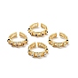Эмалированное кольцо-манжета с конским глазом, настоящие позолоченные украшения из латуни для женщин, без кадмия и без свинца