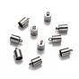 304 Stainless Steel Cord Ends, End Caps, 10x6mm, Hole: 2mm & 5mm