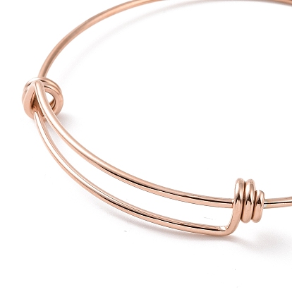 201 bracelet extensible en fil d'acier inoxydable pour femme