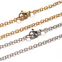 304 Stainless Steel Cable Chain Necklaces, with Lobster Claw Clasps, 29.52 inch(750mm)
