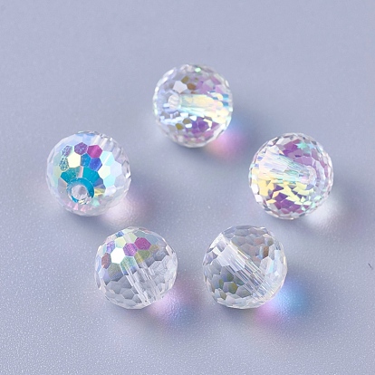 Imitación perlas de cristal austriaco, k 9 de vidrio, rondo, facetados