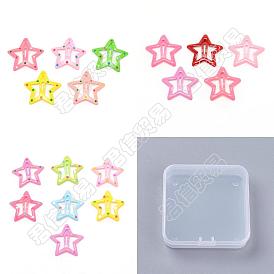 Nbeads 60Pcs 3 Style Cute Spray Painted Iron Snap Hair Clips, Star