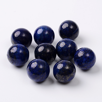 Lapislázuli naturales teñidos granos redondos de lapislázuli, esfera de piedras preciosas, sin agujero / sin perforar, 16 mm
