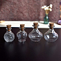 Miniature Glass Bottles, with Cork Stoppers, Wishing Bottles, for Dollhouse Accessories, Pretending Prop Decorations