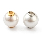 Perles en imitation plastique, avec 304 en acier inoxydable noyaux, ronde
