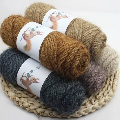 75g fils de polyester, fils mohair écureuil, fil à crocheter pour pull d'hiver, chapeau, écharpe