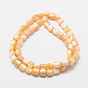 Natural Sea Shell Column Bead Strands, 7x6mm, Hole: 1mm, about 63pcs/strand, 15.7 inch