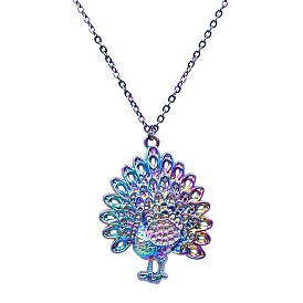 Alloy Pendant Necklace, Peacock