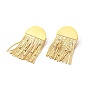 Rack Plating Brass Cubic Zirconia Jellyfish Ear Studs, Long-Lasting Plated Tassel Earring for Women, Cadmium Free & Lead Free