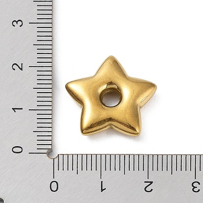304 Acier inoxydable perles d'espacement, étoiles