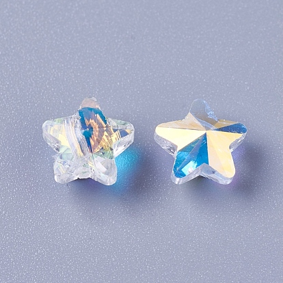 Imitation Austrian Crystal Beads, K9 Glass, Star, Faceted