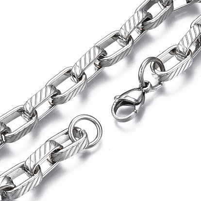 201 bracelet en chaîne de câble en acier inoxydable pour hommes femmes