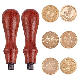 CRASPIRE DIY Scrapbook, Brass Wax Seal Stamp and Wood Handle Sets and Stamp Head