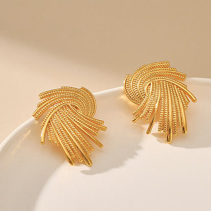 Irregular Geometric Distorted Vortex Design Twisted Allergy-free French Vintage Earrings