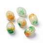 Natural Myanmar Jade/Burmese Jade Beads, Dyed, Carved Barrel