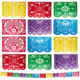 Bannière picado papel en plastique mexicano gorgecraft, pour les décorations de fête fiesta