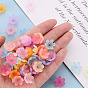 Frosted Acrylic Bead Caps, 6-Petal, Flower