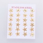 304 Stainless Steel Stud Earrings, Hypoallergenic Earrings, Flower