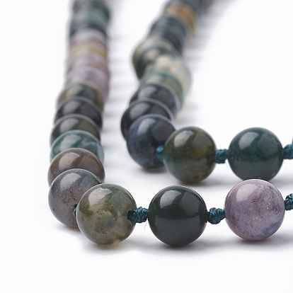 Gemstone Beaded Multi-strand Necklaces, Double Layer Necklaces, Round