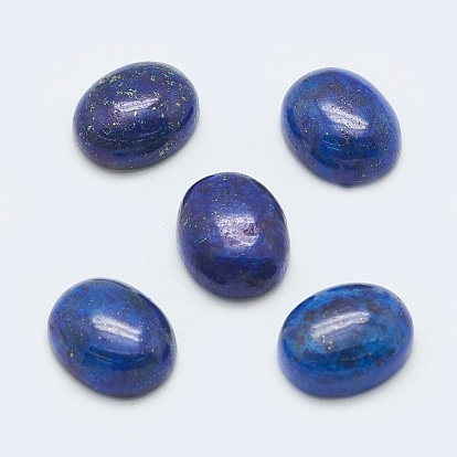 Dyed Natural Lapis Lazuli Gemstone Oval Cabochons, Blue