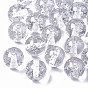 Transparent Clear Resin Beads, with Foil, Round