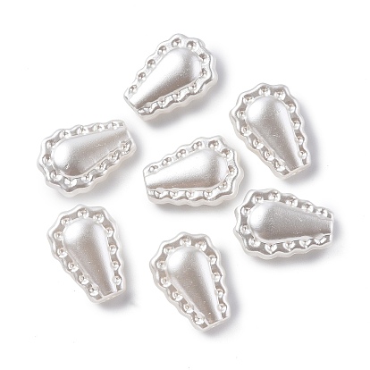 ABS Plastic Imitation Pearl Beads, Teardrop