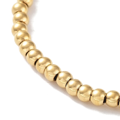 316 bracelets extensibles à perles rondes en acier inoxydable chirurgical
