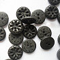 Carved 2-Hole Basic Sewing Buttons, Coconut Buttons, 13mm