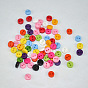 Multicolores bricolage artisanat boutons pour vêtements de poupées, plat rond, bouton de résine