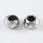 Perles en verre electroplate, facette, rondelle, 8x5mm, Trou: 3mm