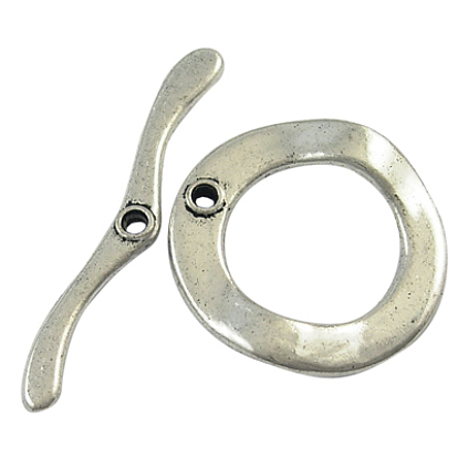 Tibetan Style Toggle Clasps, Lead Free and Cadmium Free