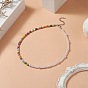 Glass Seed Bead & ABS Plastic Imitation Pearl Beaded Necklaces for Women, with 304 Stainless Steel Clasps