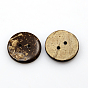 Coconut Buttons, 2-Hole, Flat Round, 20x2.5mm, Hole: 2mm