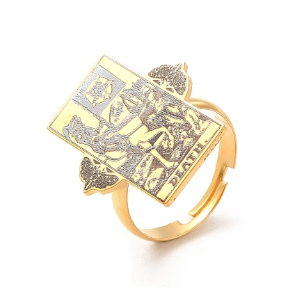 304 палец кольца из нержавеющей стали, регулируемое кольцо на тему Таро с лазерной резкой для женщин и мужчин