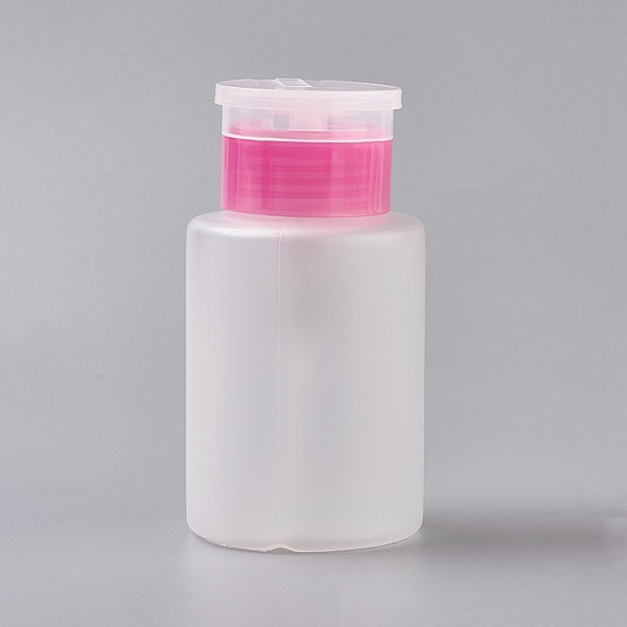 Empty Plastic Press Pump, Nail Polish Remover Clean Liquid Water Storage Bottle