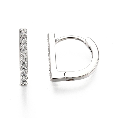 Прямоугольные серьги-кольца из прозрачного кубического циркония, украшения из латуни для женщин, без никеля 