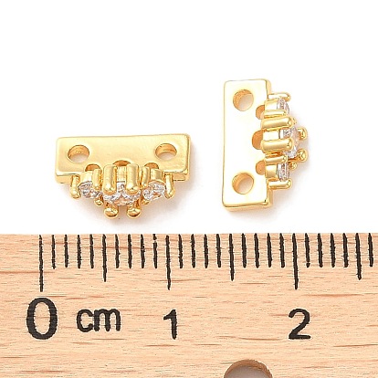 Brass Micro Pave Clear Cubic Zirconia Slide Charms