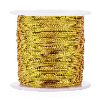 Polyester Metallic Thread, for Embroidery and DIY Braided Bracelets Making