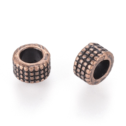  Perles de séparateur de style tibétain , sans plomb et sans cadmium, environ 5 mm de diamètre, Longueur 3mm, Trou: 3mm