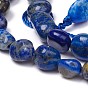 Hilos de cuentas de lapislázuli natural, pepitas, piedra caída